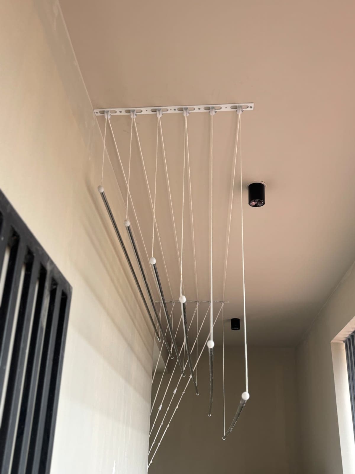 Ceiling clothes hanger installation